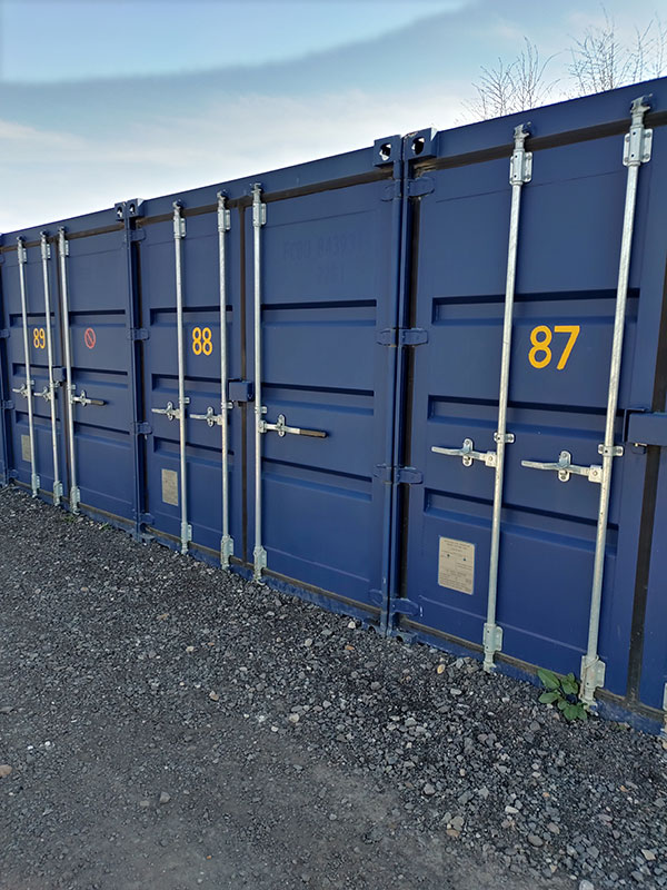 Wooden storage containers in our Oxfordshire store